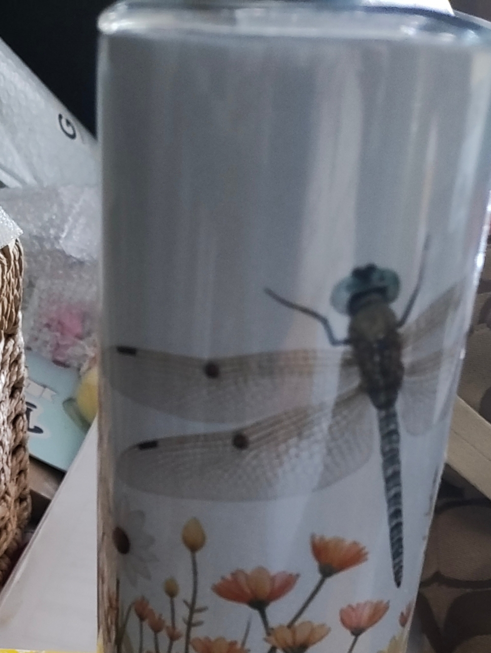 Dragonfly Tumblr Comes With Stainless Steel Straw And Brush